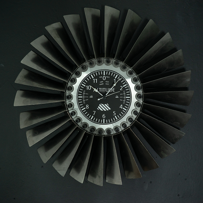 WWII Jet Engine Disk Altimeter Clock F-5
